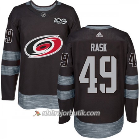 Män Ishockey Carolina Hurricanes Tröja Victor Rask 49 1917-2017 100th Anniversary Adidas Svart Authentic